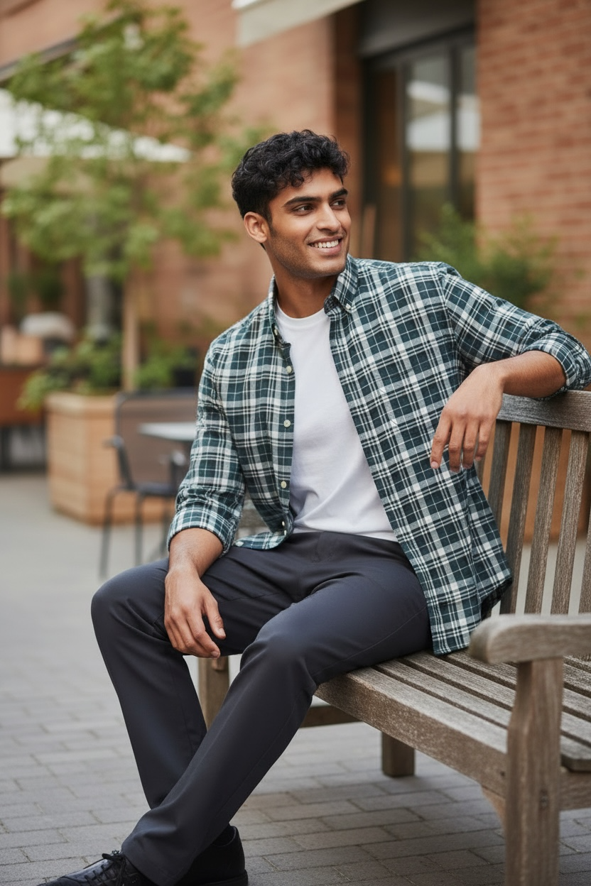 Green Check Shirt