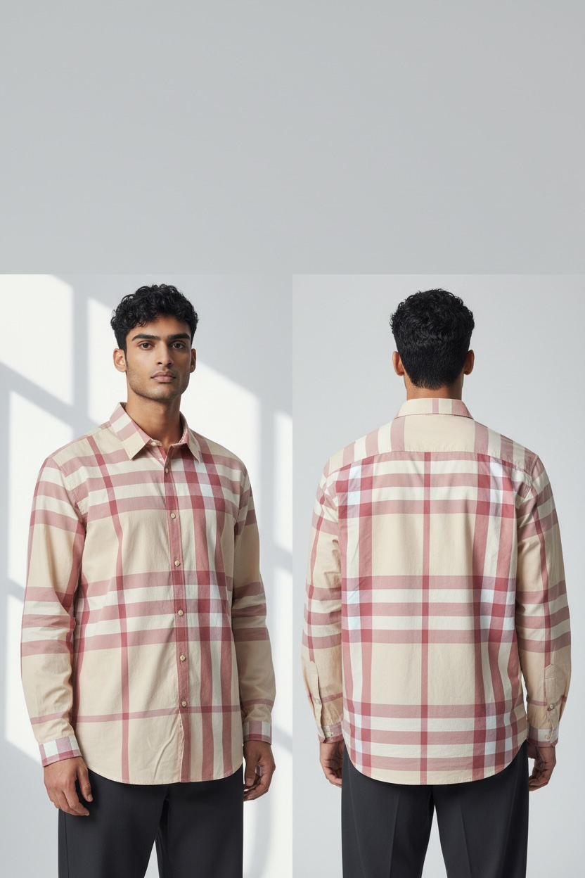 Pink Check Shirt
