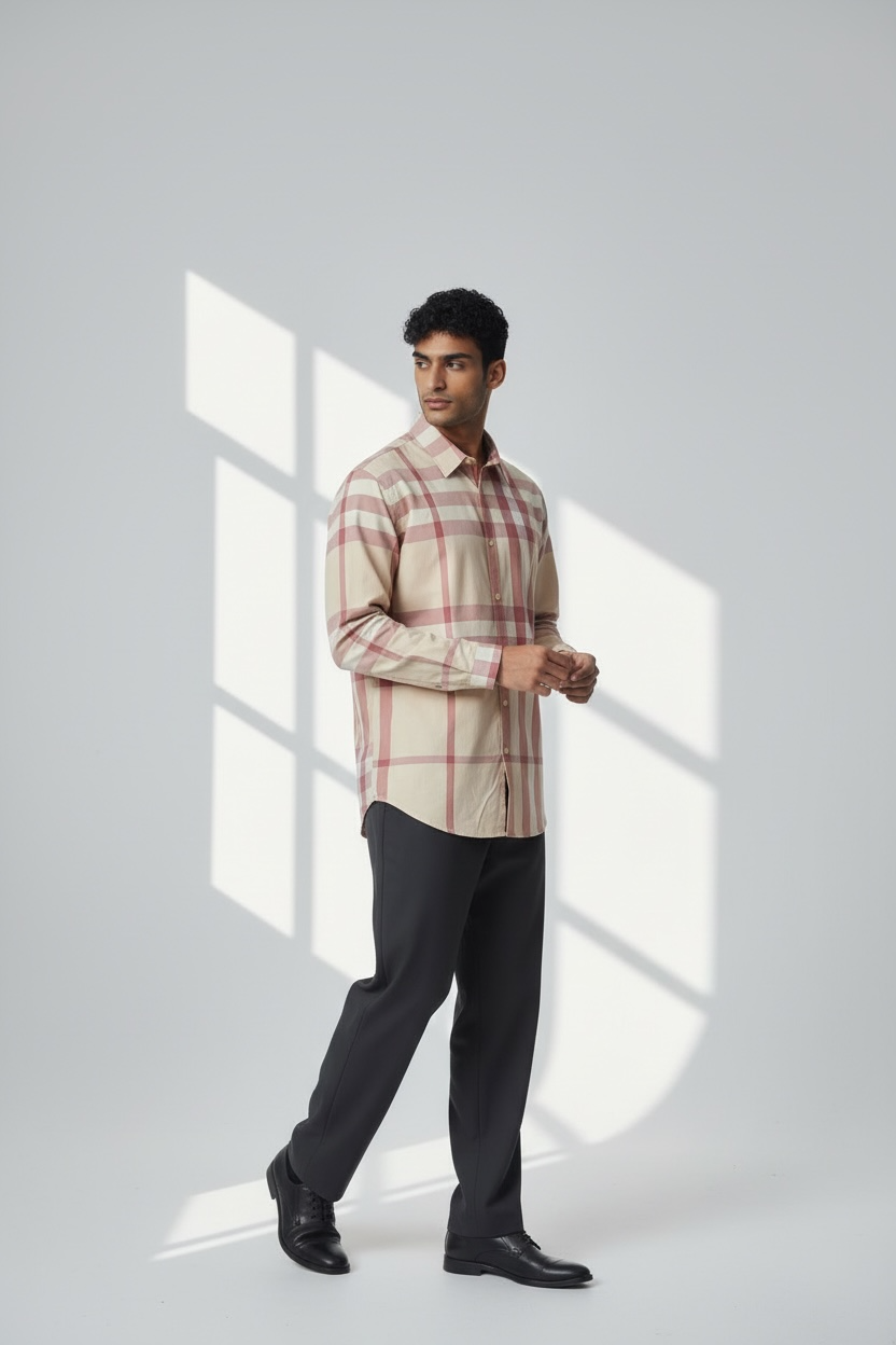 Pink Check Shirt