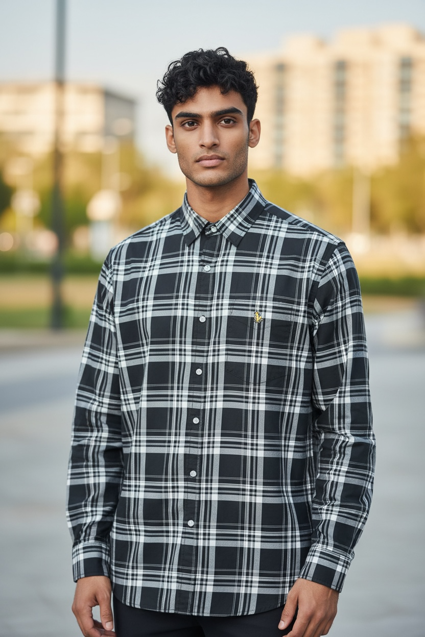 Black Check Shirt