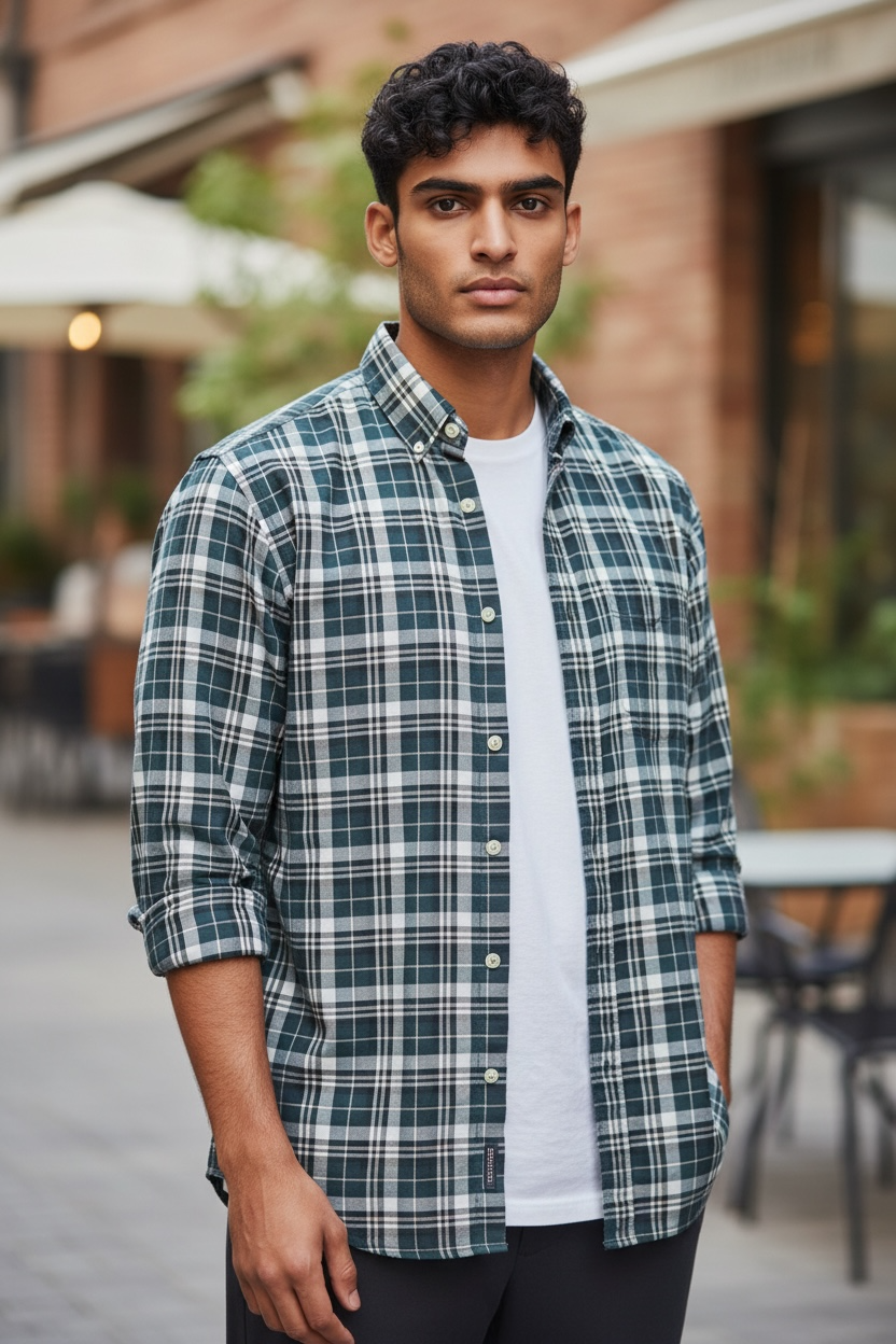 Green Check Shirt