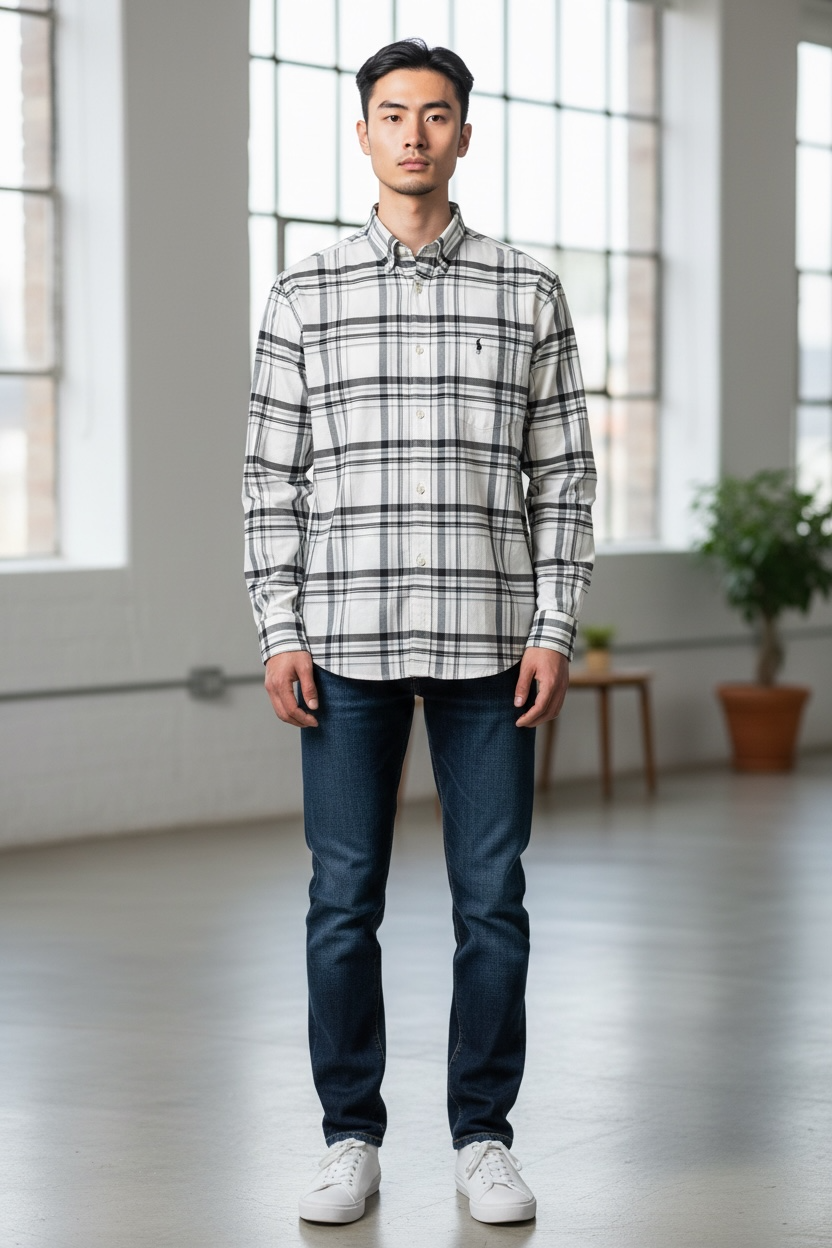 White Check Shirt