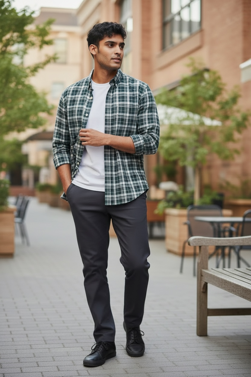Green Check Shirt
