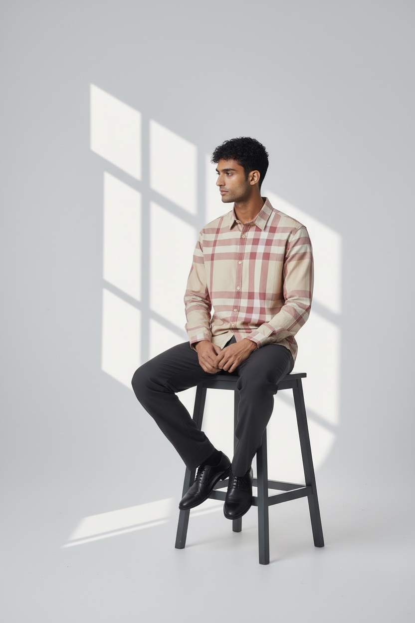Pink Check Shirt