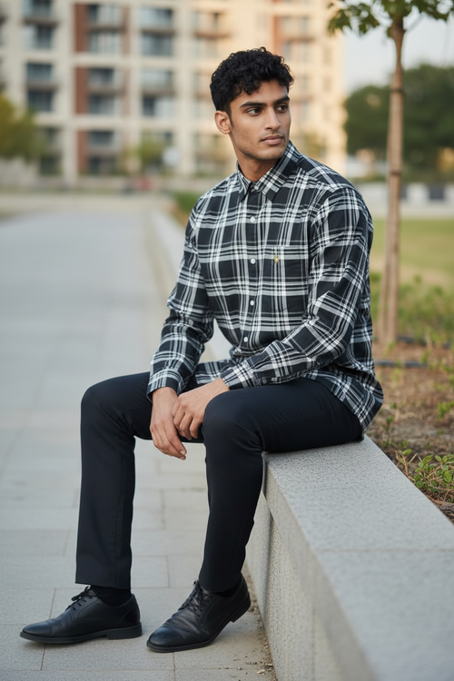 Black Check Shirt