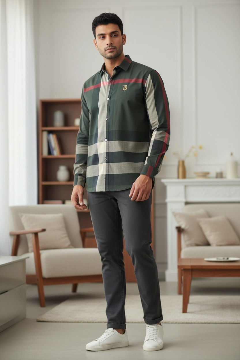 Green check Shirt