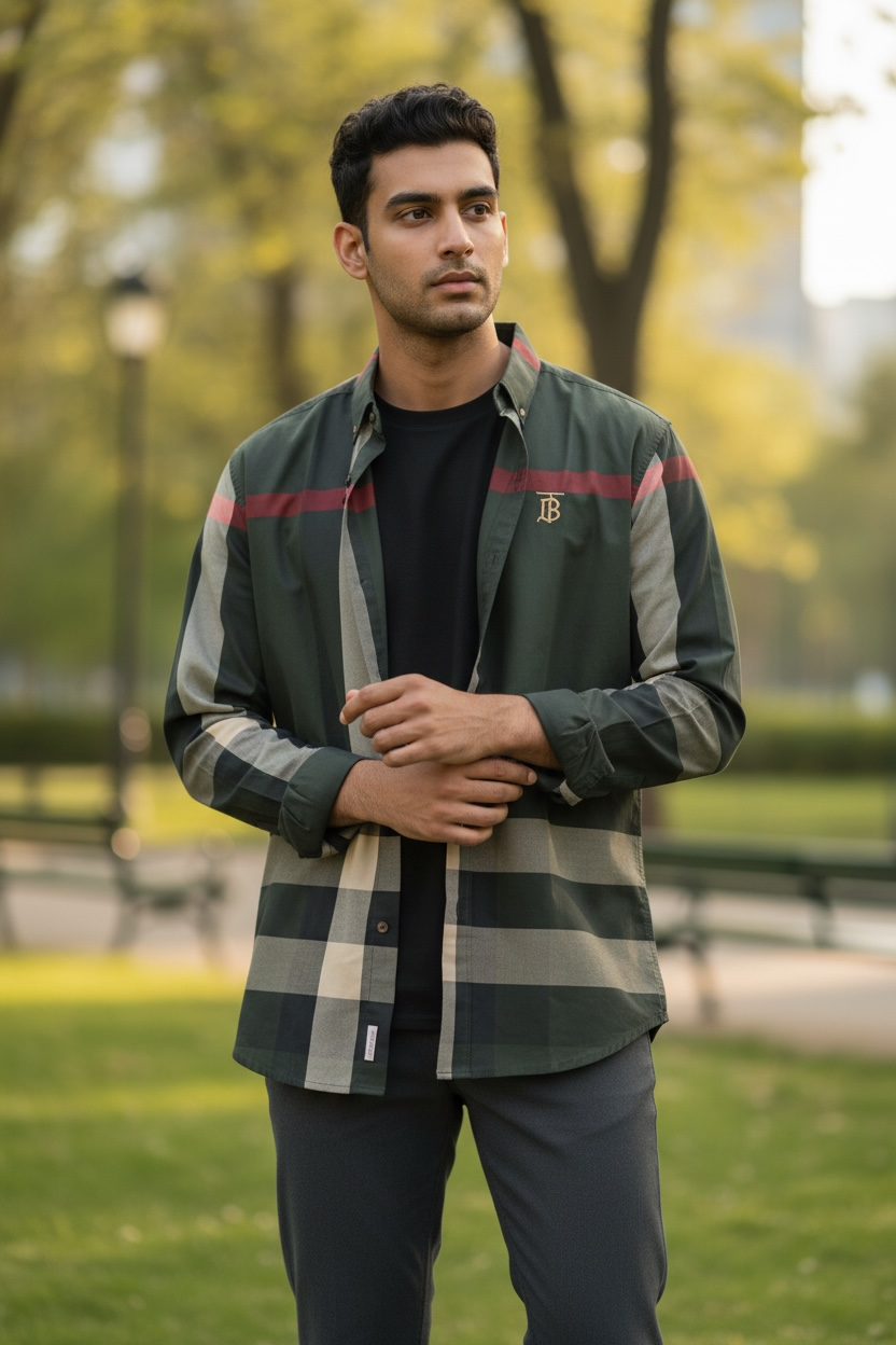 Green check Shirt